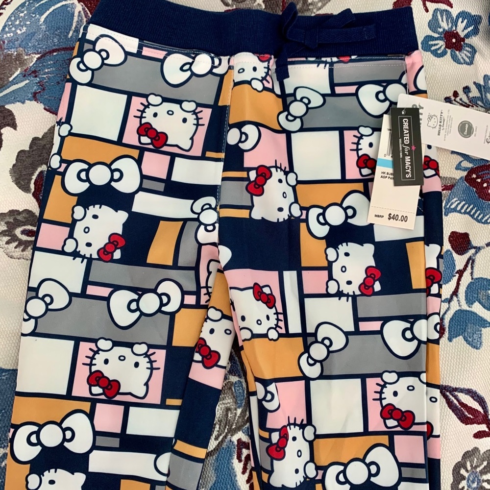 NWT- Hello Kitty Girls Jogger Pants - Picture 4 of 5